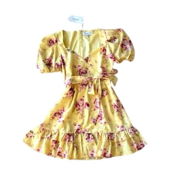 Likely Yellow Floral Mini Quinn Puff Sleeve Dress in Sundance Size 6 NWT - Picture 8 of 16